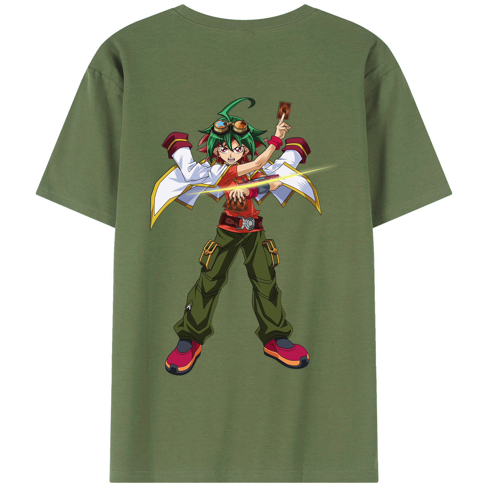 （画像用） 遊☆戯☆王 Yu-Gi-Oh! 綿100％ メンズ半袖Tシャツ（バックプリント） 通気性
